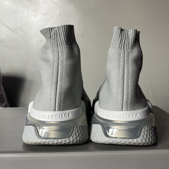 Balenciaga Clear Sole Grey Speed Sneaker - Picture 2 of 8